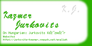 kazmer jurkovits business card